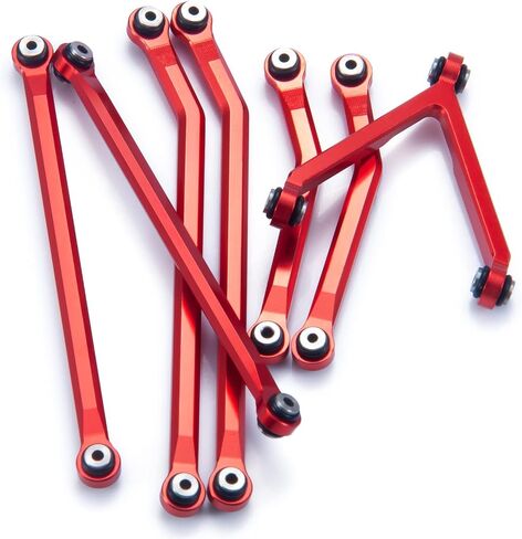 Que-T 1: 24 Scale Steering Links Set High Clearance Chassis Linkage for Axial SCX24 AXI90081 RC Car (Titanium) in Kuwait