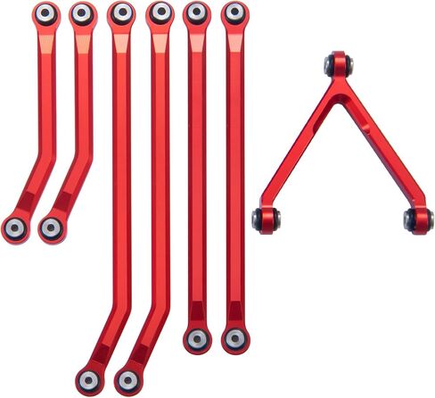 Que-T 1: 24 Scale Steering Links Set High Clearance Chassis Linkage for Axial SCX24 AXI90081 RC Car (Titanium) in Kuwait