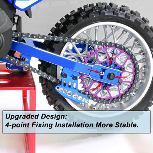 Aluminum 7075 Adjustable Rear Swing Arm Set for LOSI 1/4 Promoto-MX Motorcycle RTR Upgrade Parts (Replace Part LOS364000) (Red) in Saudi Arabia