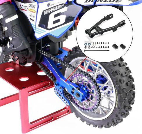 Aluminum 7075 Adjustable Rear Swing Arm Set for LOSI 1/4 Promoto-MX Motorcycle RTR Upgrade Parts (Replace Part LOS364000) (Red) in Saudi Arabia