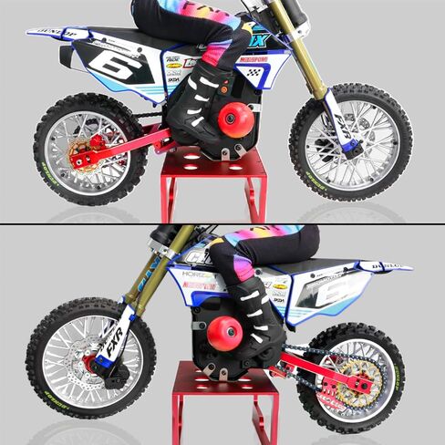 Aluminum 7075 Adjustable Rear Swing Arm Set for LOSI 1/4 Promoto-MX Motorcycle RTR Upgrade Parts (Replace Part LOS364000) (Red) in Saudi Arabia