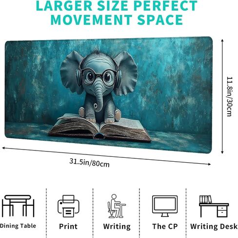 Cute Corgi Gaming Mouse Pad – 12x31.5in Large Extended Desk Mat with Cool Dynamic Lightning Dog Design – Non-Slip Rubber Mousepad for Office Home – Deskmat Gifts for Pet Lovers Decor in Saudi Arabia