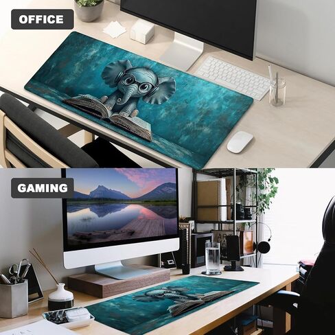 Cute Corgi Gaming Mouse Pad – 12x31.5in Large Extended Desk Mat with Cool Dynamic Lightning Dog Design – Non-Slip Rubber Mousepad for Office Home – Deskmat Gifts for Pet Lovers Decor in Saudi Arabia