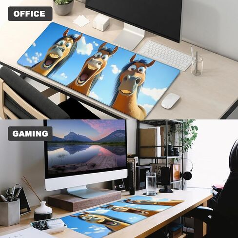 Cute Corgi Gaming Mouse Pad – 12x31.5in Large Extended Desk Mat with Cool Dynamic Lightning Dog Design – Non-Slip Rubber Mousepad for Office Home – Deskmat Gifts for Pet Lovers Decor in Saudi Arabia