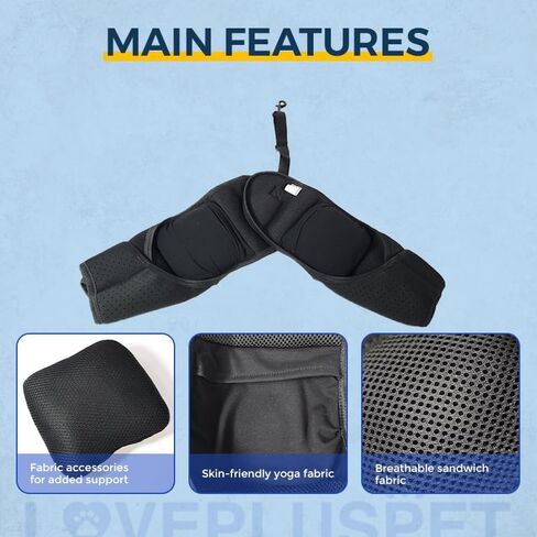 LISPOO Dog Hip Support Brace for Hip Dysplasia,Hip Joint Pain,Hip Brace for Dogs with Low Back Pain/Weakness,Dog Hip Dysplasia Brace Warm Hip Joint to Relieves Pain, Dog Hip Brace M in Saudi Arabia