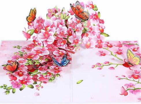Birthday Card for Women, 3D Hummingbird Orchid Flower Pop Up Birthday Cards for Mom, Wife, Daughter, Her, Sister, Girlfriend, Grandma, Mother's day, Thank You, Anniversary, Valentine's Day Cards in Saudi Arabia