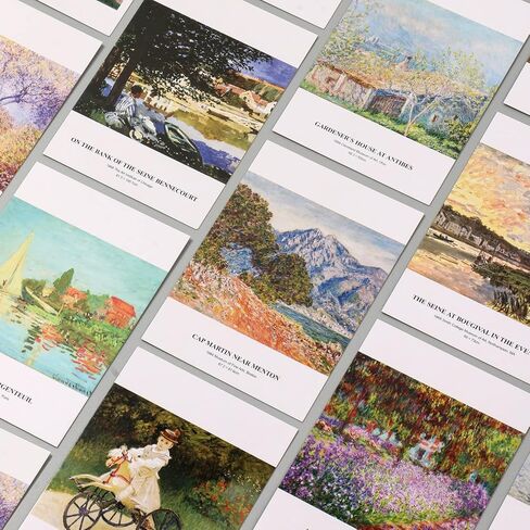 Claude Monet Art Postcards, Famous Painting Modern Artwork Post Cards Bulk Pack(30 Pack), Vintage Aesthetic Picture Wall Collage, Postcards Poster for School Students Teacher Thank You Note Cards in Kuwait
