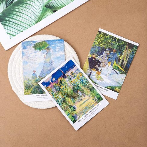 Claude Monet Art Postcards, Famous Painting Modern Artwork Post Cards Bulk Pack(30 Pack), Vintage Aesthetic Picture Wall Collage, Postcards Poster for School Students Teacher Thank You Note Cards in Kuwait