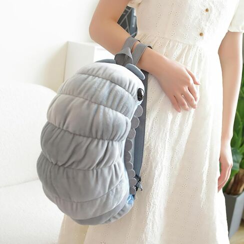 Simulation Insect Backpack Plush Toys Soft Stuffed Cartoon Doll Watermelon Worm Animal Toy Creative Gift for Children Kids Easter, Thanksgiving, Christmas, New Year's Gifts(blue,40cm/15.7 inch) in Saudi Arabia