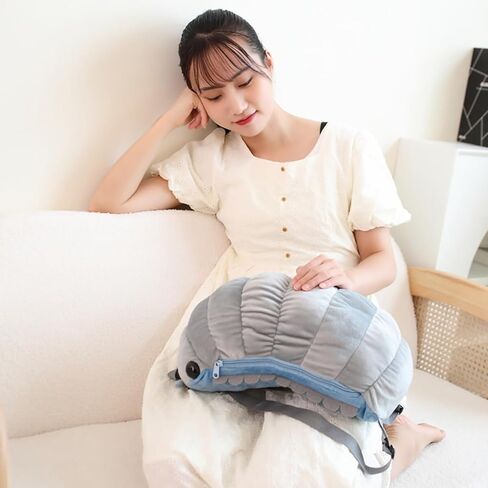 Simulation Insect Backpack Plush Toys Soft Stuffed Cartoon Doll Watermelon Worm Animal Toy Creative Gift for Children Kids Easter, Thanksgiving, Christmas, New Year's Gifts(blue,40cm/15.7 inch) in Saudi Arabia