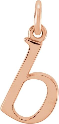 Sonia Jewels Lowercase Alphabet Initial Letter B Charm Pendant Small (15mm x 5.1mm) in Saudi Arabia