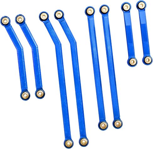 High Clearance Links Set Aluminum for Axial SCX24 AXI90081 Deadbolt 1/24 RC Crawler, 8PCS (Blue) in Saudi Arabia