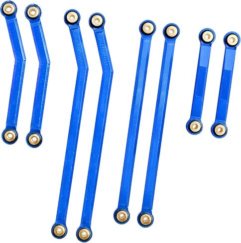 High Clearance Links Set Aluminum for Axial SCX24 AXI90081 Deadbolt 1/24 RC Crawler, 8PCS (Blue) in Saudi Arabia