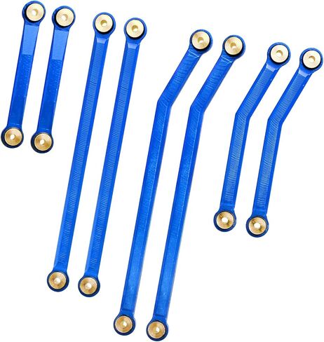 High Clearance Links Set Aluminum for Axial SCX24 AXI90081 Deadbolt 1/24 RC Crawler, 8PCS (Blue) in Saudi Arabia