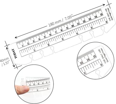 10 Pack Clear Ruler Bookmark Plastic Binder Divider A6 Straight Ruler Page Markers Today Planner Page Finders for A6 6 Ring Notebook Binder Refillable Journal in Kuwait