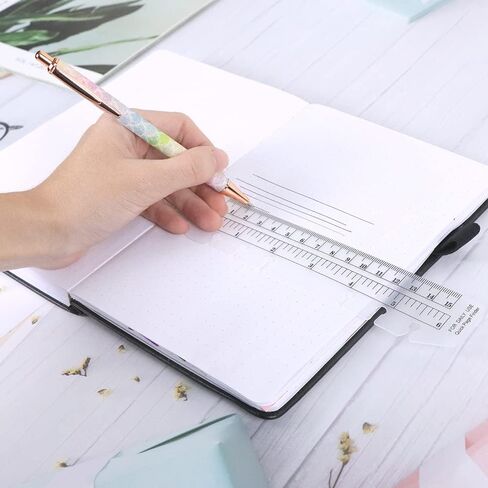 10 Pack Clear Ruler Bookmark Plastic Binder Divider A6 Straight Ruler Page Markers Today Planner Page Finders for A6 6 Ring Notebook Binder Refillable Journal in Kuwait