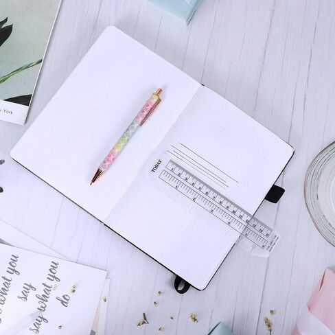 10 Pack Clear Ruler Bookmark Plastic Binder Divider A6 Straight Ruler Page Markers Today Planner Page Finders for A6 6 Ring Notebook Binder Refillable Journal in Kuwait