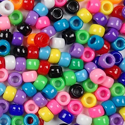 Red Berry Multicolor Mix Plastic Pony Beads, 6x9mm, 1000 Beads in Saudi Arabia