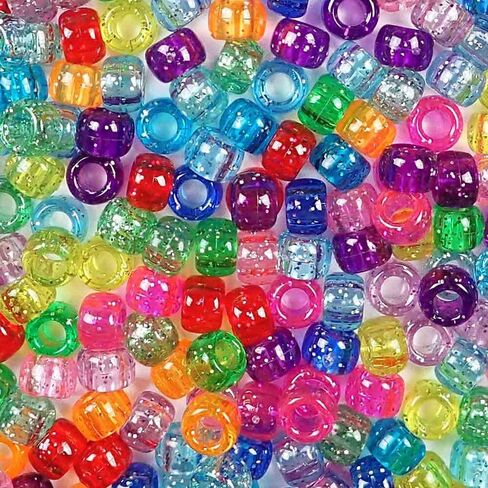 Red Berry Multicolor Mix Plastic Pony Beads, 6x9mm, 1000 Beads in Saudi Arabia