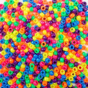 Red Berry Multicolor Mix Plastic Pony Beads, 6x9mm, 1000 Beads