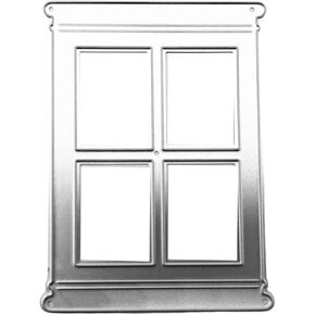 Silver Window Metal Cutting Dies Stencil Scrapbooking DIY Album Stamp Paper Card for Handmade Greeting Cards Embossing Decor Craft Projects Cutting Dies for Card Making Die-Cuts
