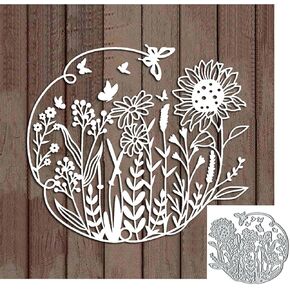 Flowers Butterfly Grass Metal Die Cuts for Card Making,Spring Flower Grass Card Cutting Dies Cut Stencils DIY Scrapbooking Album Decorative Embossing Paper Card Embossing Craft