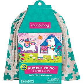 Mudpuppy Mermaids to Go Puzzle, 36 Pieces, Ages 3+, Colorful Under-The-Sea Artwork, Made with Safe and Non-Toxic Materials, Purple