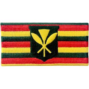 Hawaii Kanaka Maoli State Flag Embroidered Emblem Kamehameha Hawaiian Iron On Sew On Patch