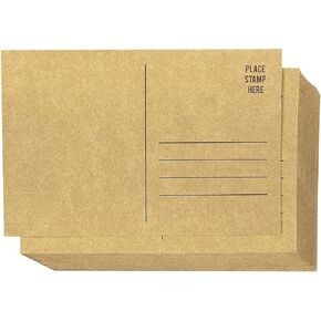 Best Paper Greetings - Brown Kraft Paper Blank Cardstock Postcards Pack - 4 x 6 Inches - Pack of 50