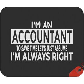 Novelty Accounting Mousepad Accountants Mouse Pad - Accountant Gift Mug Cup Mousemat 9.2 Inch Mouse Mats T-Shirt Gag
