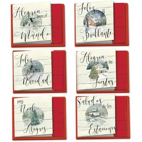 The Best Card Company - Variety Pack of 12 Christmas Notecards with Envelopes, Adult Cartoon, Humor Holiday Assortment for Men and Women (4 Designs, 3 Each) - Gallops and Greetings MQ5074XSG-B3x4