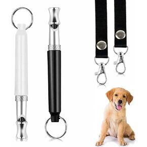 Dog Whistle with Lanyard Whistle to Stop Barking Neighbors Dog Provides The Perfect Bark Control and Effective Memory Training for All Dog Breeds (Pink+Blue, 2 Pcs)