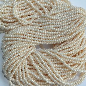 Seed Beads 11/0 Czech Ivory Cream Pearl (Full Hank Pack) Glass Beads