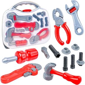 BELLOCHIDDO Kids Tool Set - 14pcs Pretend Play Toddler Tool Set with Toy Screwdriver, Construction Toys, Toddler Tool Set - Toys for Boys, Toddler Boy Toys