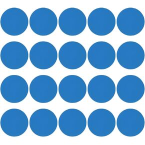 PATIKIL 3.5" Round Floor Sticker, 20 Pack Floor Spot Marker Self Adhesive Waterproof Vinyl Line Up Sign Decorative Stickers for Classroom, Black