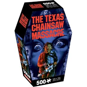 AQUARIUS The Texas Chainsaw Massacre 500pc Puzzle Coffin Box (500 Piece Jigsaw Puzzle) - Glare Free - Precision Fit - Officially Licensed Merchandise & Collectibles - 14x19 Inches