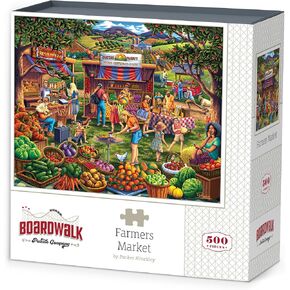 Farmers Market by Boardwalk - 500 Piece Jigsaw Puzzle