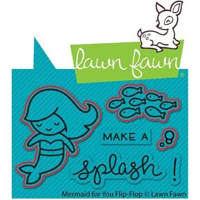 LAWN FAWN Lawn Cuts Custom Craft Die-Mermaid for You Flip-Flop, White