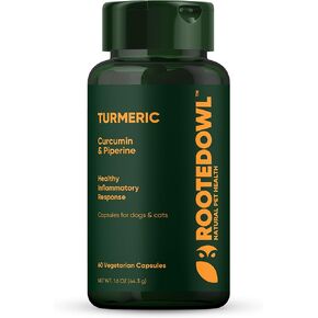 Turmeric - Turmeric Supplement for Dogs and Cats - with Curcumin, Piperine and Vitamin C for Anti-Inflammatory Relief - 60/ct