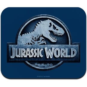 Jurassic World Blue Metal Logo Low Profile Thin Mouse Pad Mousepad