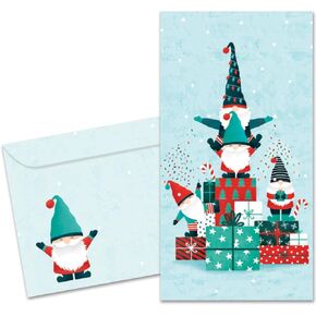 Tree-Free Greetings - Christmas Money Holder Card - Artful Designs - 1 Money Holder Greeting Card + Matching Envelope - Made in USA - 100% Recycled Paper - 3.7 x 7 - Santa Be Good (ZO70089)