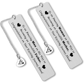 First Time Mom and Dad Gifts New Parents Gifts for Couples Bookmark Set Pregnancy Gifts for Pregnant Women Baby Announcement Gifts for Friend Reveal Parents to Be Gifts Soon to Be Parents Gifts