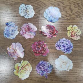40PCS Rose Floral Decorative Papers Vintage Flower Aesthetic Scrapbook Papers Ephemera Pack for Scrapbooking Supplies Bullet Junk Journal Planner
