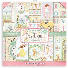 STAMPERIA INTER, KFT Paper PAD 8X8 10PK, Day Dream, 10 Designs/1 Each