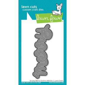 Lawn Fawn LF3521 Scripty Merry Outline Add-On Dies
