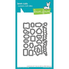 Lawn Fawn LF3497 Treat Cart Add-On: Coffee Lawn Cuts Dies