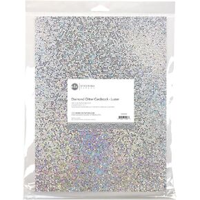 Diamond Glitter Cardstock Paper, 14 8.5x11 Sheets 7 Colors, Premium Diamond Glitter Paper for Crafts, DIY Projects, Card Making, 300GSM