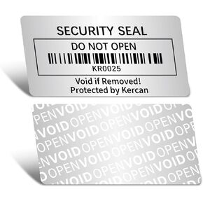 Kercan 210 PCS Tamper Proof Stickers 1x3.5inch Total Transfer Tamper Tamper Evident Tape Security Tape (White)
