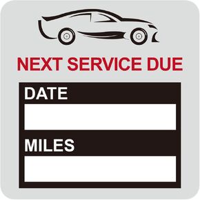 2x2 inch 60 PCS Next Service Due Static Cling Labels Easy Remove Oil Change Stickers - Static Cling Windshield Labels-Poskornwel