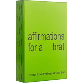 Affirmations for a Brat - 50 Sassy Affirmation Cards for Self Esteem and Confidence - Funny Self Care Gift Idea for Mental Wellness and Stress Relief - Christmas Gifts for Women Friends or Yourself